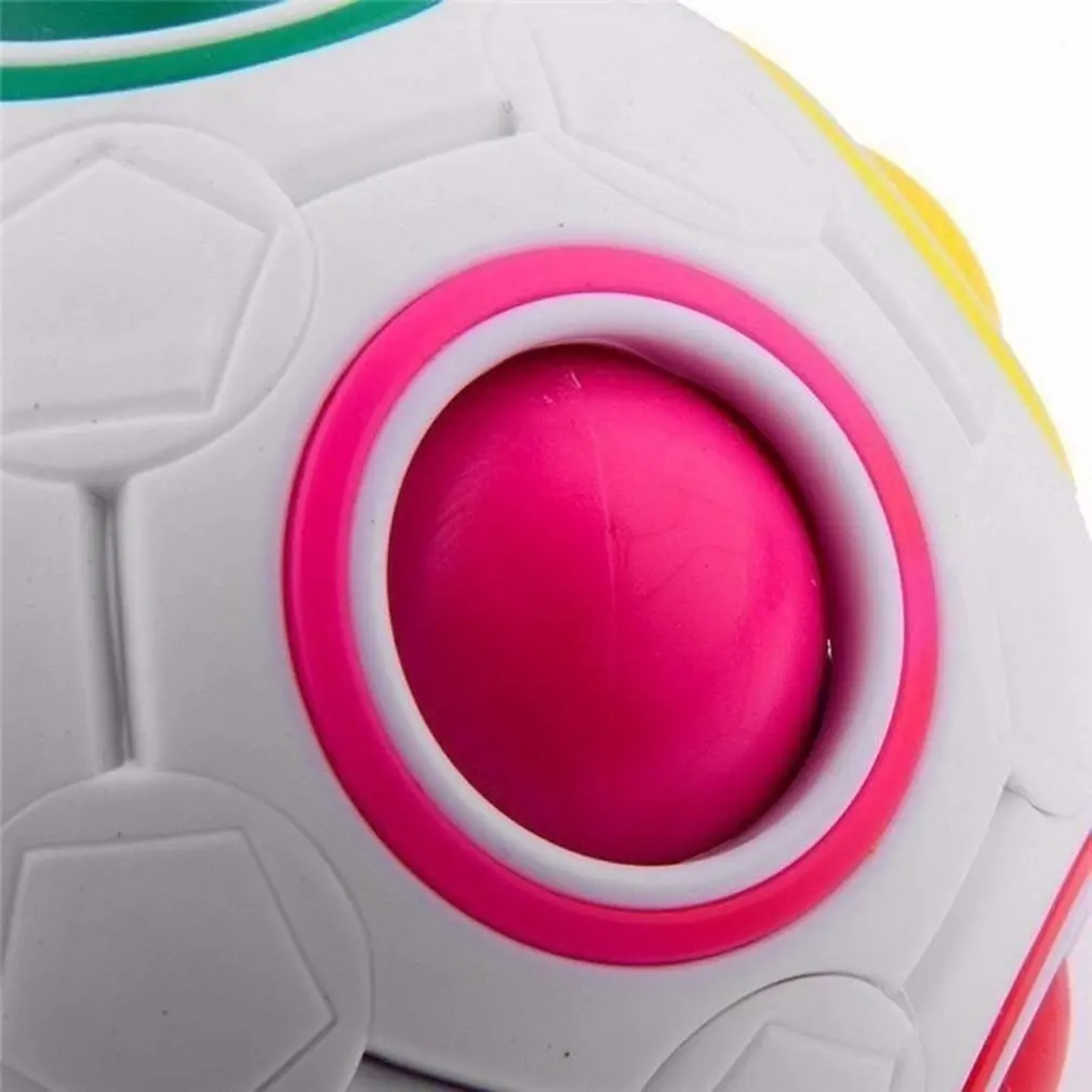 1pcs Strange shape Magic Cube Toy Desk Toy Anti Stress Rainbow Ball Football Puzzles Stress Reliever 5