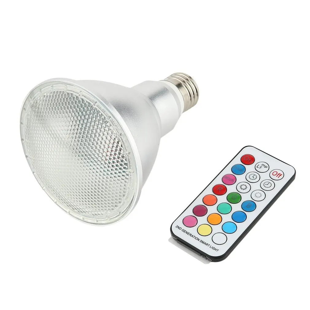 

ICOCO Par30 10W/13W 7 Color LED Bulb RGB+W Led Lamp 85-265V Dimmable Light Lamp Led RF Remote Control Bulbs Waterproof Sale