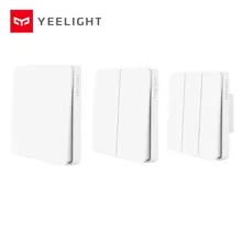 Interruptor de parede mijia yeelight, interruptor de parede com controle duplo, 2 modos de interruptor flexível, interruptor de luz inteligente