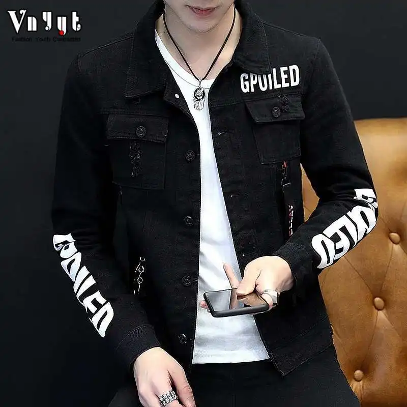 Denim Clothing Social Guy Rivet Jacket Wholesale Autumn Winter Fashion