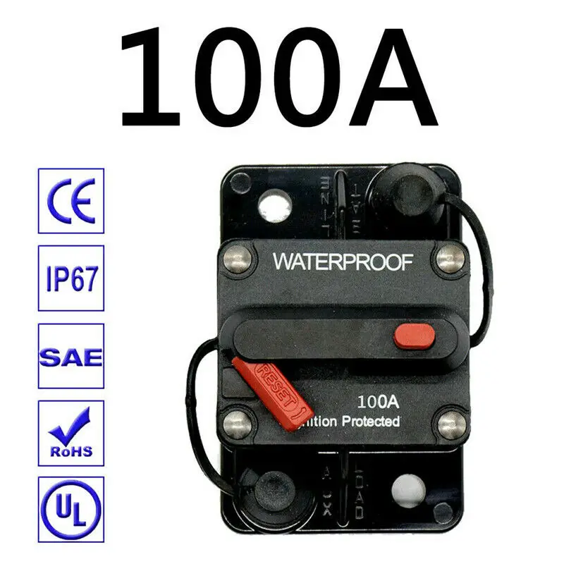 30A 300A AMP Circuit Breaker Fuse Reset 12 48V DC Car Boat Auto Waterproof Fuse Box Fuse Car Fusibles Amplificador|Fuses| - AliExpress