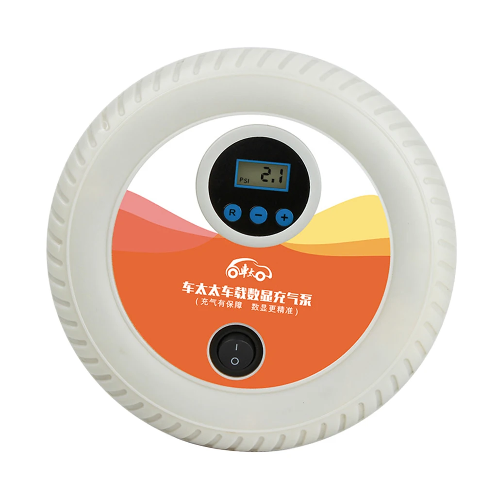 260PSI 12VMini Air Compressor Tyre Inflator Car Ball Pump Tool +Cable White |
