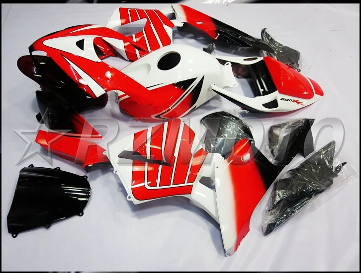 

Top (Injection mold) New ABS Motorcycle Full Fairing Kit Fit For Honda CBR600RR 05 06 F5 2005 2006 Fairings set Red white