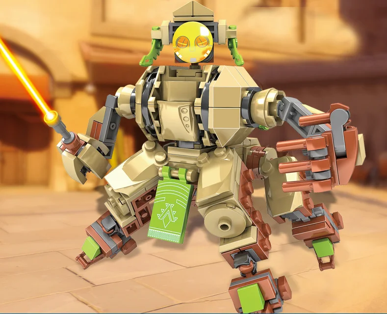Новинка, совместимые с Overwatch 75973 игры D. Va& Reinhardt, строительные блоки, кирпичи, игрушки, подарки для детей