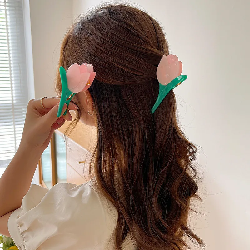 

Design Acetate Daisy Tulip Sunflower Flower Hair Claw Clip Cute Korean Claws CLips Pins Hairpin Hair Accessories for Women New