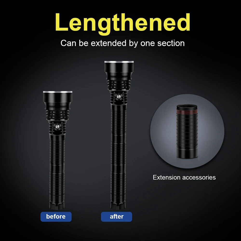 US $49.65 Diving For LED Flashlight Torch XHP902 Dive Torch 500M Underwater Waterproof Tactical Professional Dive Lantern XHP90 Lamp