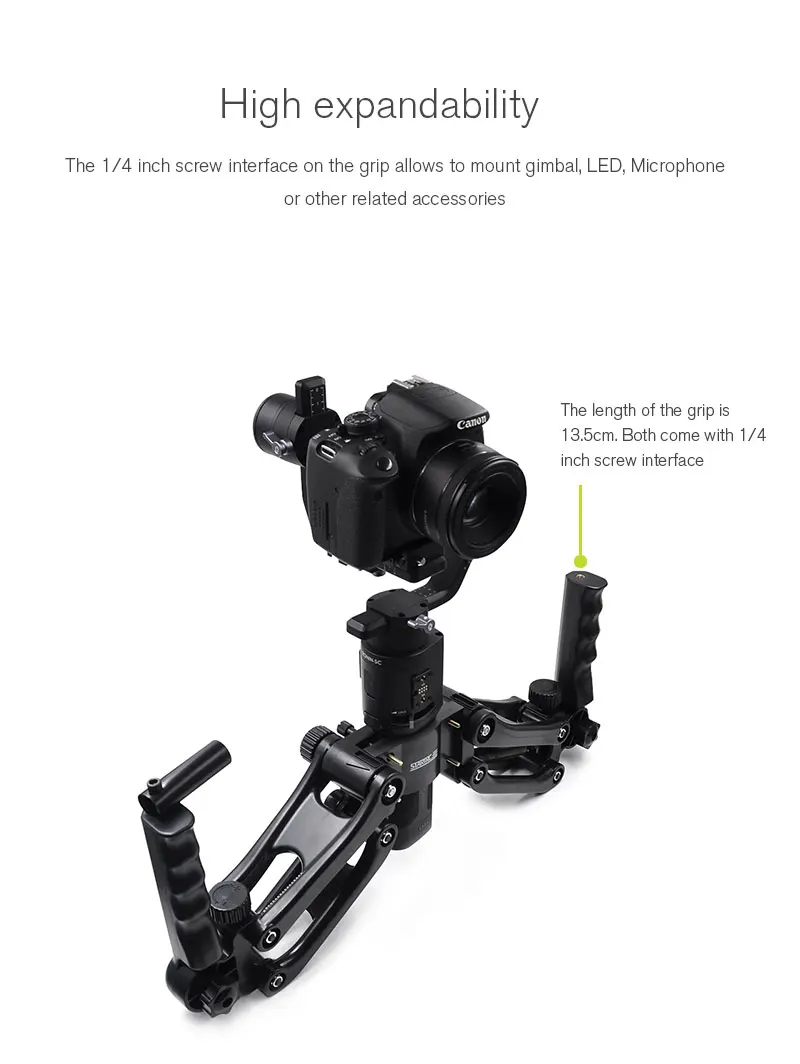 DJI Ronin SC Dual Handheld Grip 4-Axis Z-Axis Anti-Shake Gimbal Stabilizer Damping Spring Labor Saving Stabilizer
