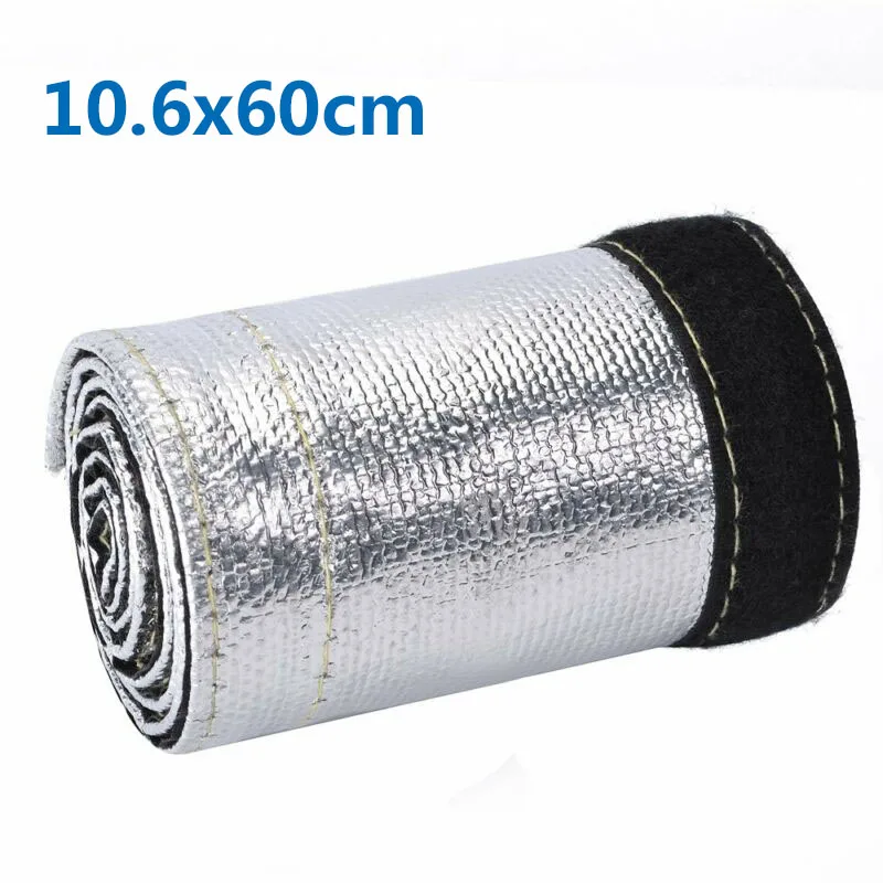 Metallic Heat Shield Sleeve Insulated Wire Hose Cover Wrapping Loom Tube 60CM UK 