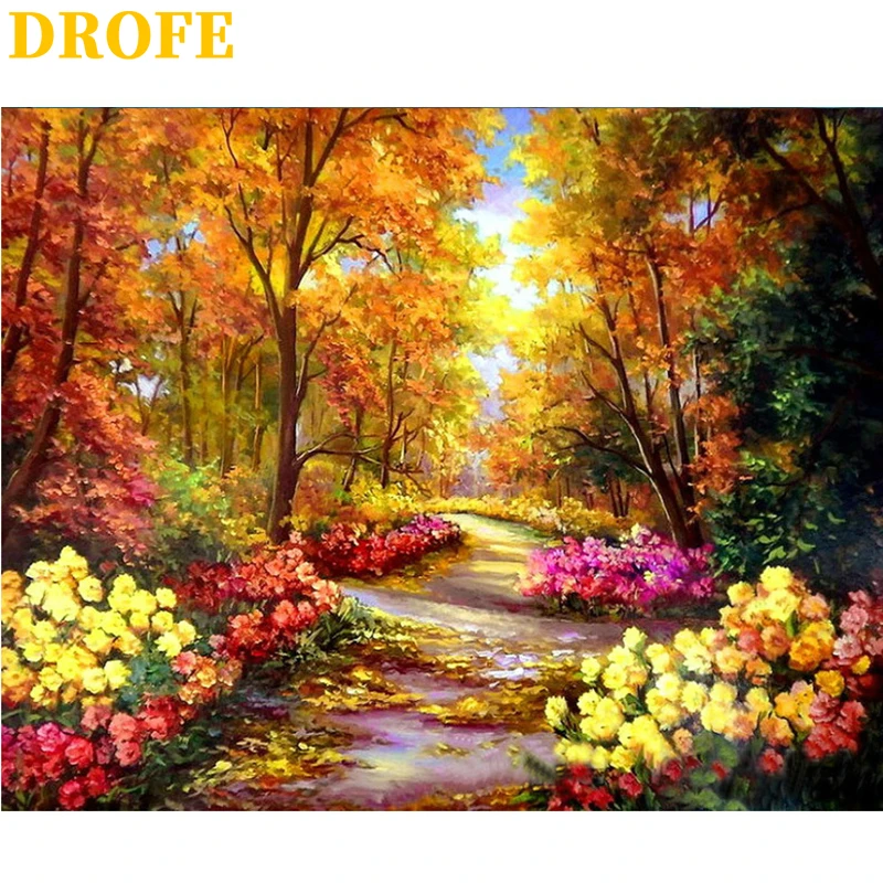 DROFE DIY рамка картина по номерам деревянная 40x50 см сочетание уникальный подарок