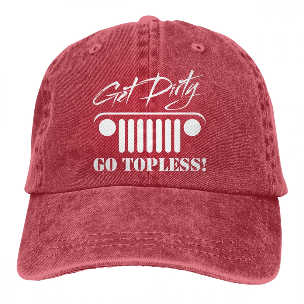 Go Topless получить грязный Casquette черный унисекс Мужские Женские джинсовые бейсболка с ремешком кепки Регулируемый Гольф папа шляпа
