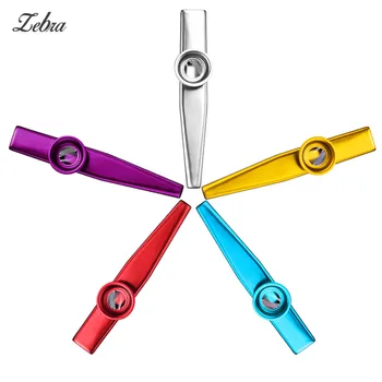 

Zebra Metal Kazoo Lightweight Portable For Beginner Flute Instrument Music Lovers Woodwind Instrument Simple Design Lightweight