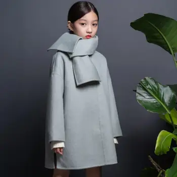 

Winter Fashion children Double-faced cashmere coat Soft Comfortable Warm Girls Overcoat Modis Kids Wool Jacket Outerwear Y2276