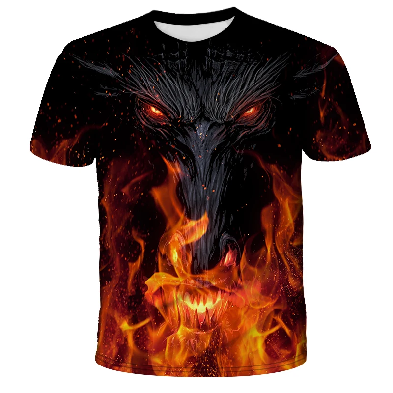 Мужская футболка с коротким рукавом 3d принтом дикого животного волка в стиле