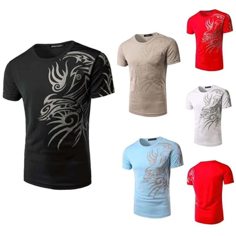 

ZOGAA Brand Men Slim T Shirt Casual Polyester O-Neck T Shirt 5 Colors Oversized T Shirt Boyfriend Gift Plus Size XS-4XL Tshirt