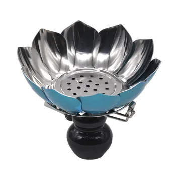 

Hookah Pot With Hood Lotus Shaped Hookah Ceramic Bowl With Metal Windshield Hookah Accessories