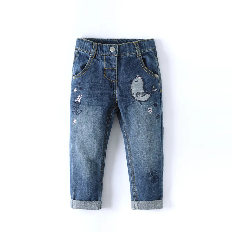 

Fashion Toddler trousers jeans Newborn Kids Flower Bird Jeans for Girls Infantil Baby denim Pants baby outwear clothes
