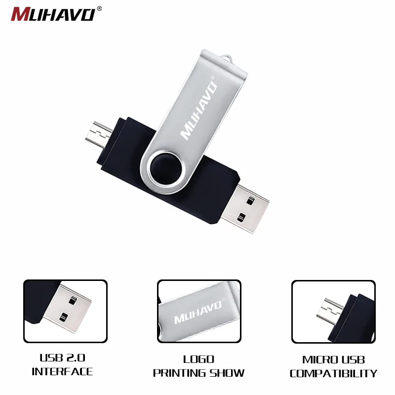 Флеш-накопитель 64 Гб OTG usb флеш-накопитель 128 ГБ 16 8 4 USB 2 0 Флешка memoria 32