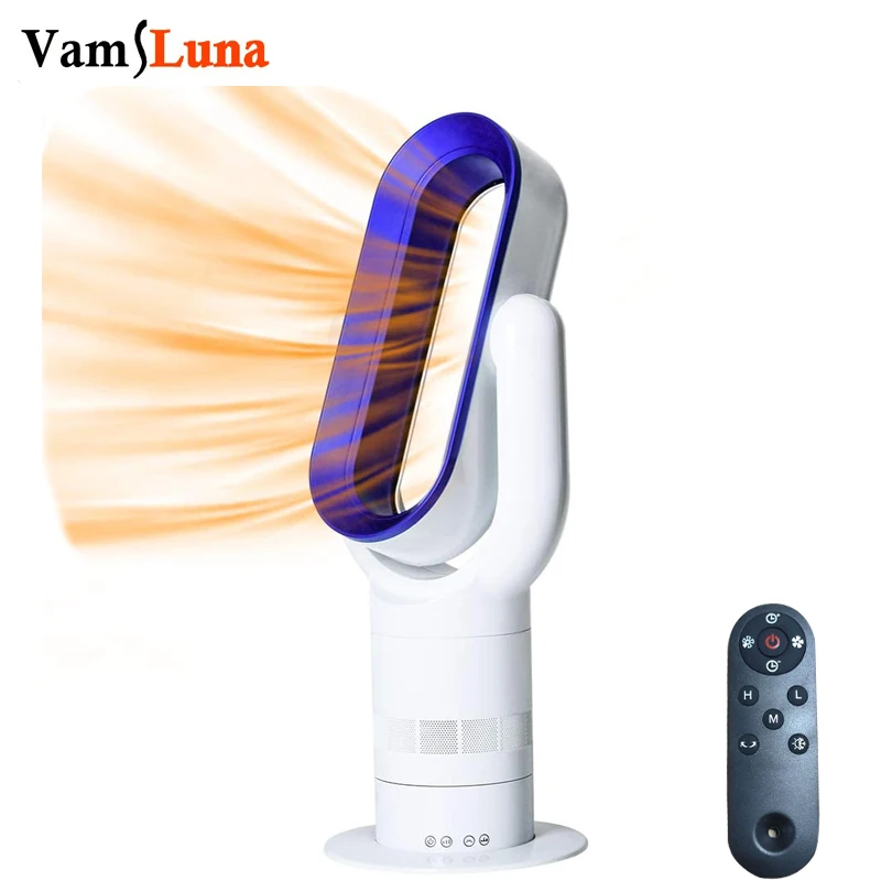 Electric Fan Heater Leafless Heater Hot Cool Tower Fan with Remote Control  Quiet Space Heater Natural Wind Cooling Warmer - AliExpress