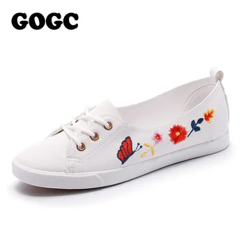 

GOGC 2019 Slipony Women Shoes Ladies Leather Shoes Breathable footwear Flat Shoes Women Fashion Women Sneakers Summer Autunm 975