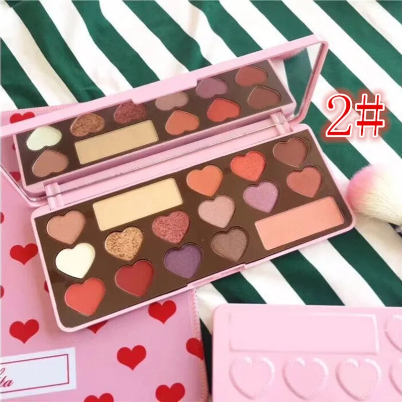 16 Color Eyeshadow Palette Heart Shape Matte Pearly Lustre Earth Color Eye Shadow KG66