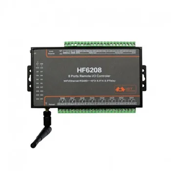 

HF6208 8 channels port remote I/O modbus controller RS485 Ethernet WiFi to 8 Digital input Output analog input