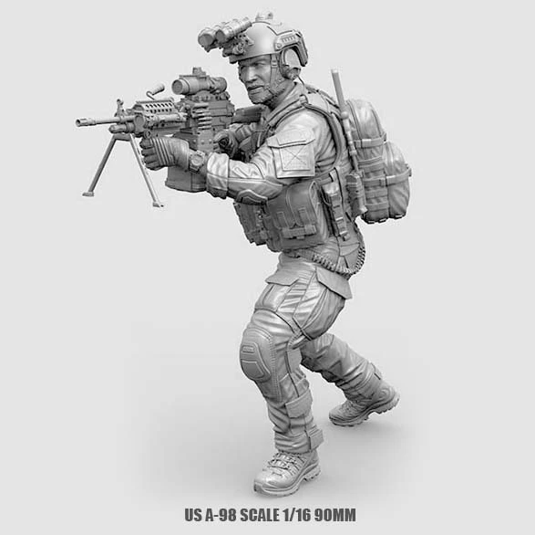 Resin Soldier Figure Kits 1/16 Special forces Model  Colorless 