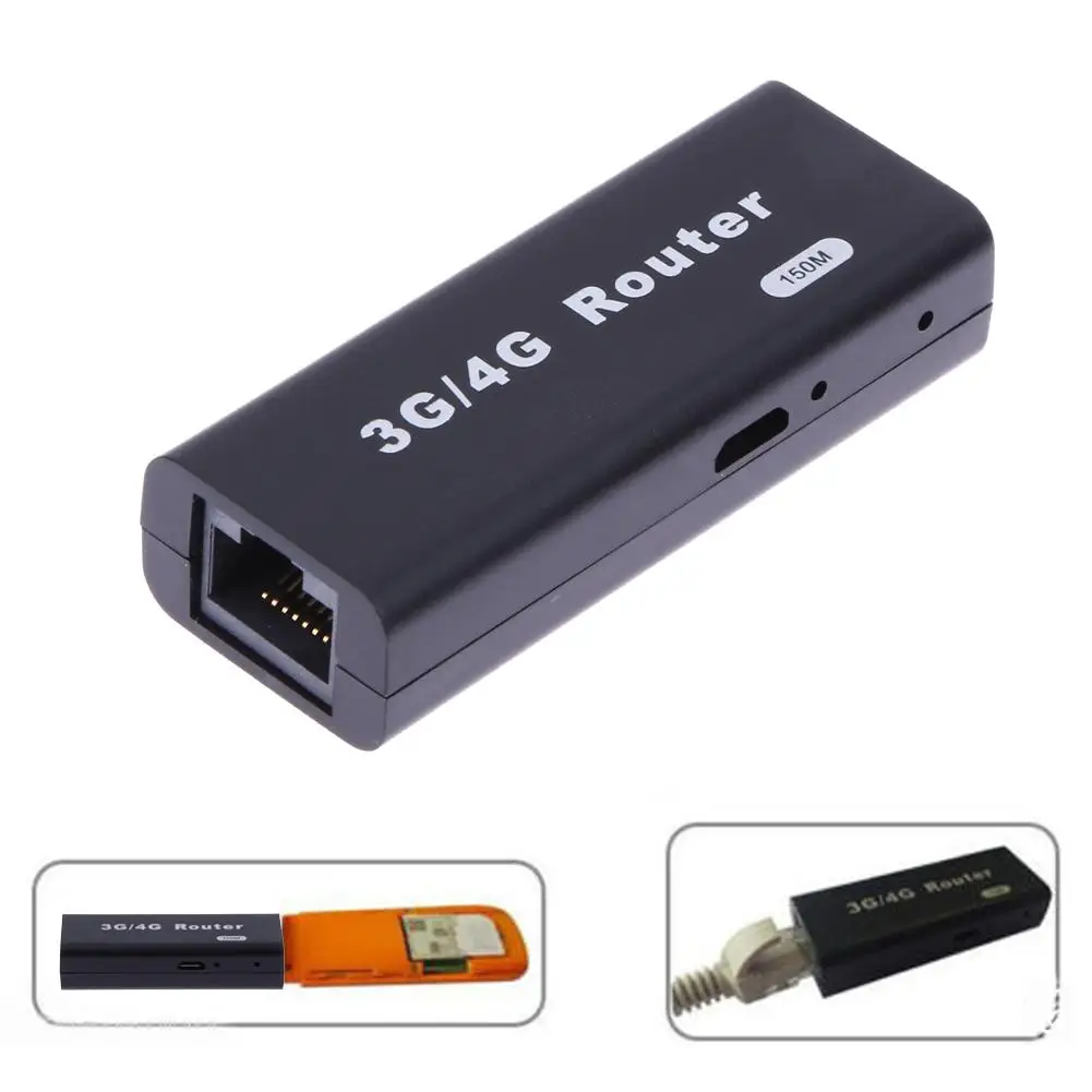 Portable Mini 3G/4G WiFi Wlan Hotspot AP Client 150Mbps RJ45 USB Wireless Router Mac iOS Windows Linux Android