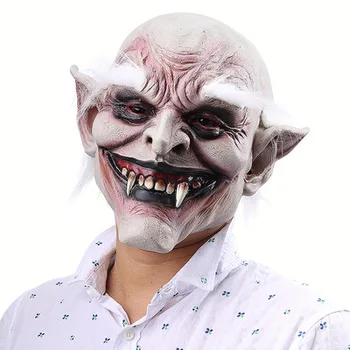 

new adult costume mask with browed horn Old Demon Halloween Horror devil vampire mask Haunted House evil assassin