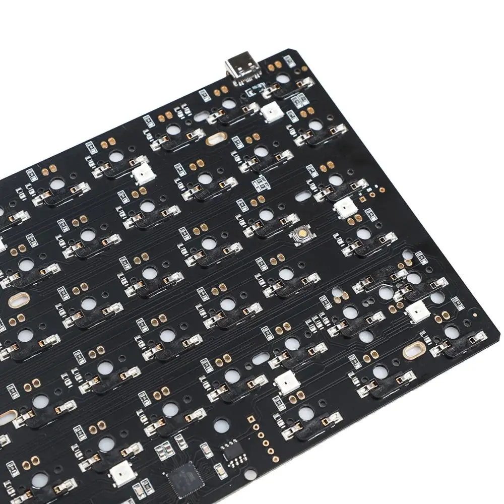 Ymdk Ymd75 v3 Qmk Hot Swap Hot-swappable Kailh Soquete 84 Pcb Suporte Totalmente Programável Ansi Iso Substituível Ymd75 v2 - Imagem 3