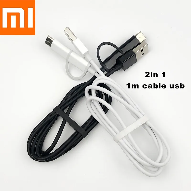 Оригинальный зарядный usb кабель Xiaomi 2 в 1 м с micro Usb на Type c для mi 8 9 9se cc9 a3 redmi 4a 5 plus mix 3