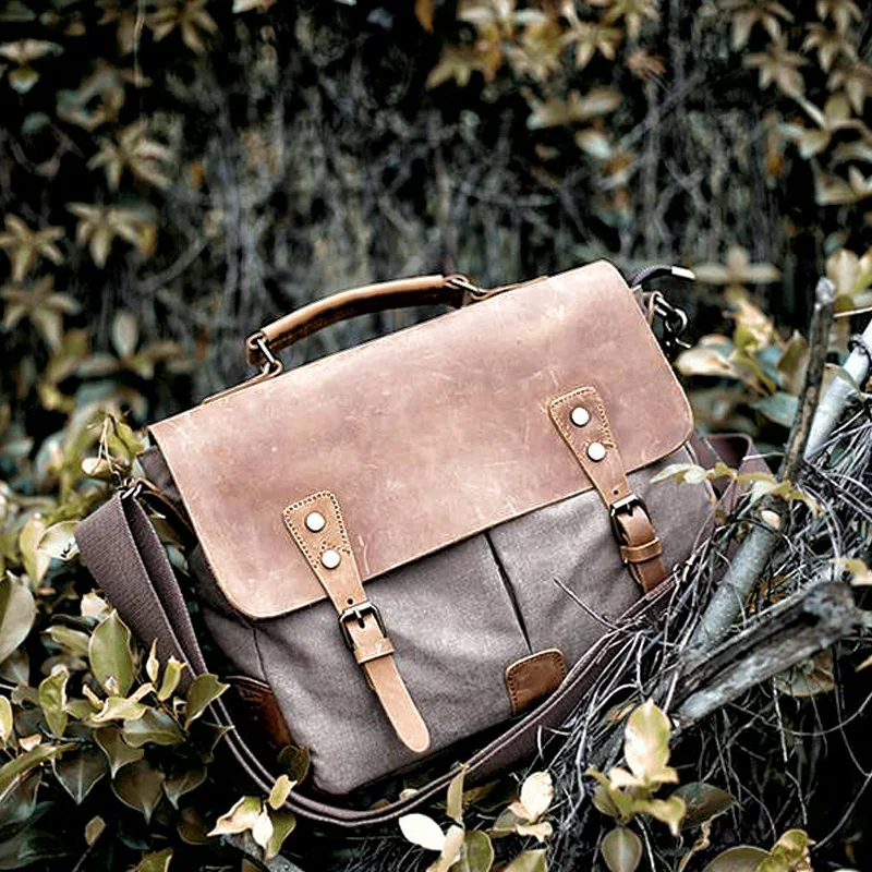 MUCHUAN Men's Messenger Bags Canvas 