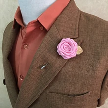 Мужчины Женщины романтический сплав лацкане булавка брошь бижутерия свадьба клуб вечерние костюм рубашка куртка пальто платье броши в форме цветка розы корсаж