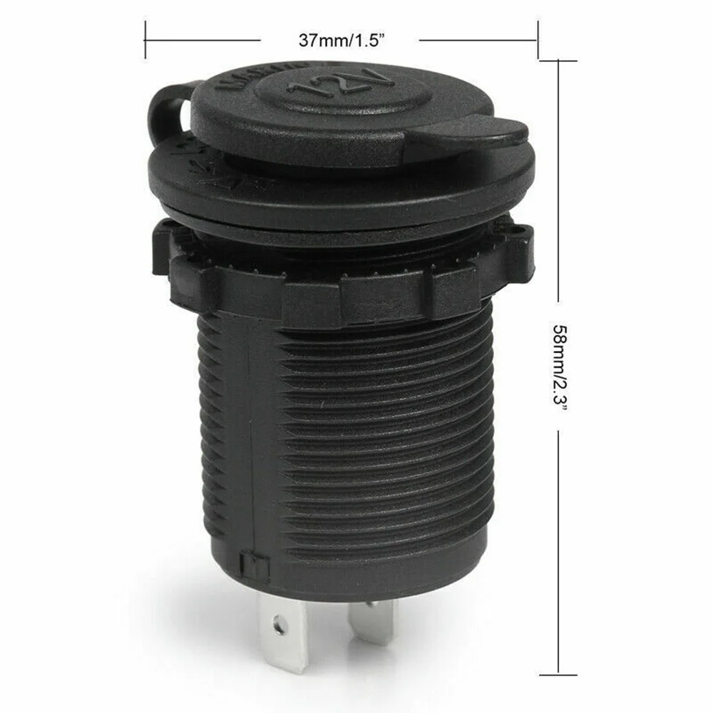 12V автомобильные сигаретные прикуриватели, розетки и Мощность розетка Водонепроницаемый черный сборки