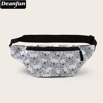 

Deanfun Fashion Chest Bags Cute Pugs Patterned Waist Bag White Fanny Pack For Girls D18071