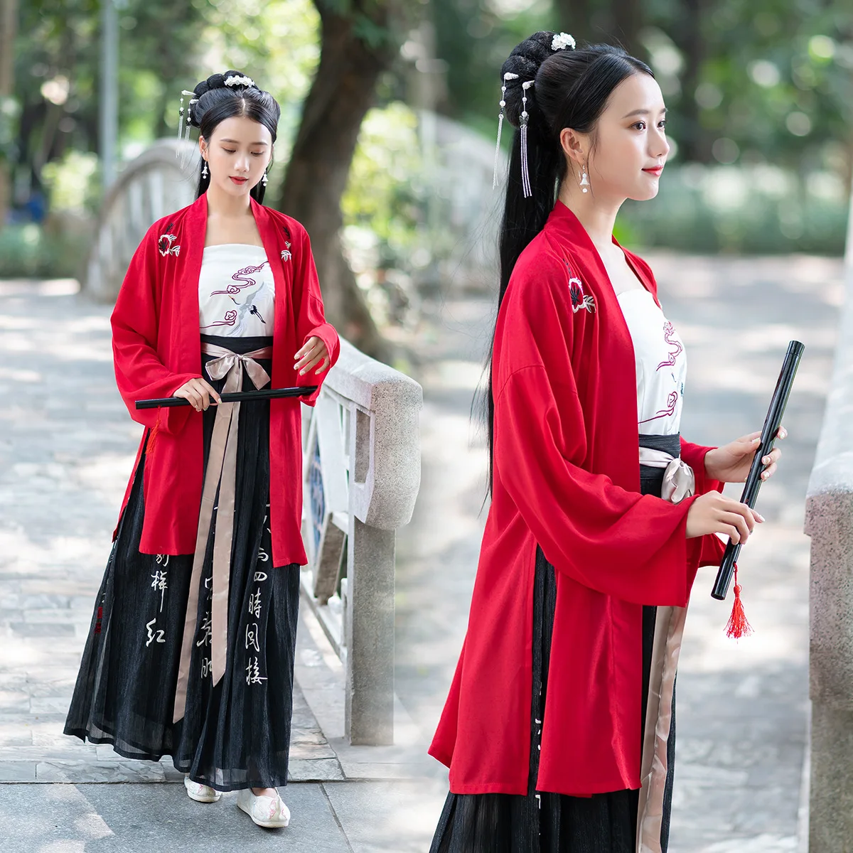 

Han Palace shang ying Song System Chinese Clothing Women's Origional Autumn Daily Life Antique Style Letter Embroidered Short be
