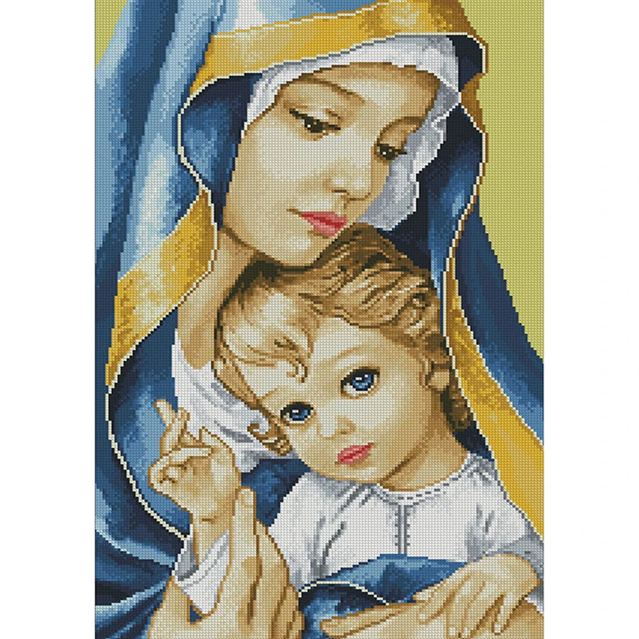 5D DIY Diamond Painting Full Square Round Drill Religious Madonna &amp baby Embroidery Cross Stitch icon gift Home Decor mosaic | Дом и сад