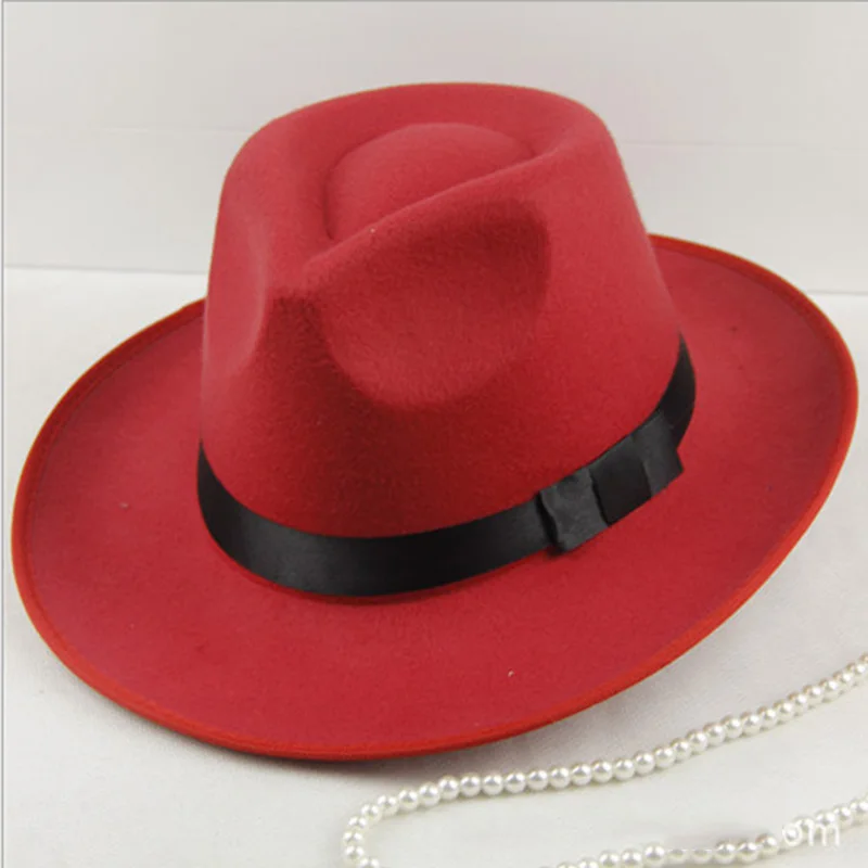 Фетровая шляпа, твердая винтажная Панама, Шляпа Fedora, Мужская Гангстерская шляпа, зимняя шапка, распродажа, широкополый британский стиль, женская мужская модная теплая