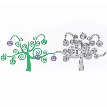 

Halloween Pumpkin Tree Carbon Steel Cutting Dies Embossing Card Cutting Stencil Durable DIY Template School Cheap Kids