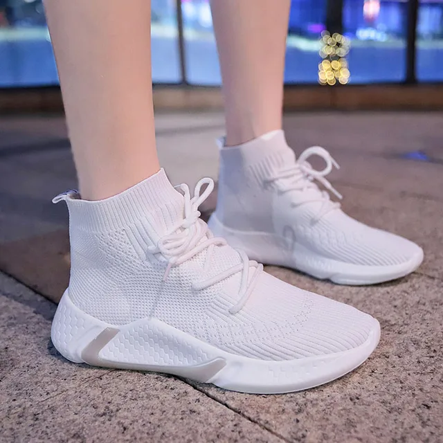 White high top running shoes Clearance