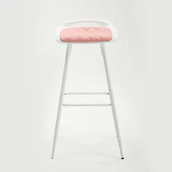 

Iron Leather 75CM Seat Height Bar Chair with Creative Backrest