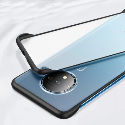 Для OnePlus 7T чехол жесткий матовый прозрачный тонкий Чехол с кольцо защитный на