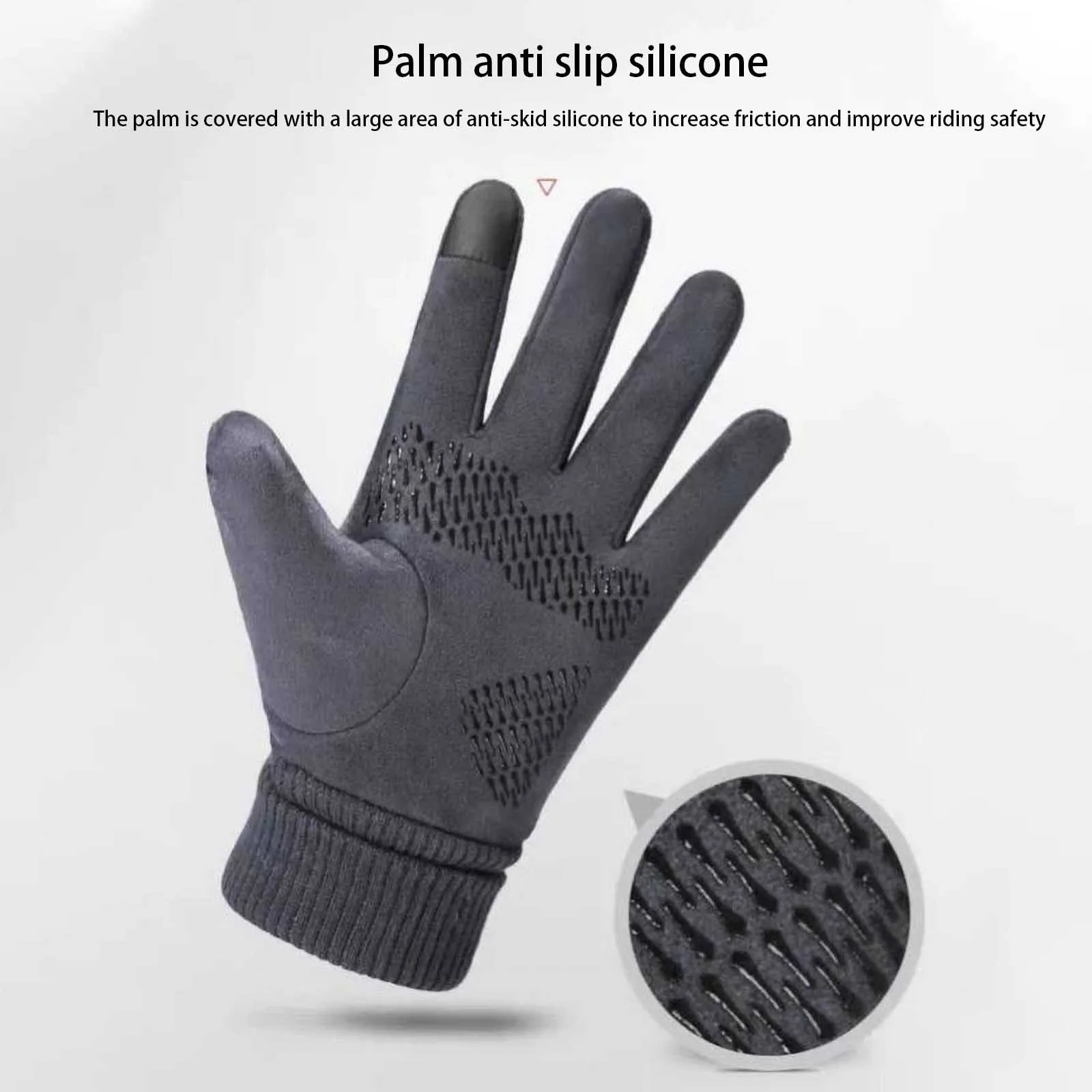 Winter Men Knitted Gloves Touch Screen High Quality Male Mitten Thicken Warm Wool Cashmere Solid Sport Windproof Gloves Autumn