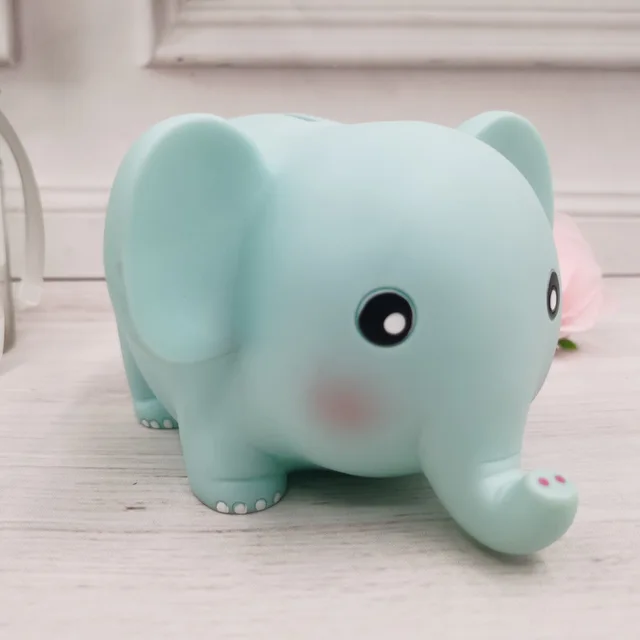 Panda Hippo Lion Elefánt Piggy Bank Money Kreatív Rajzfilm Gyerekek Eséseellenes Otthoni Dekoráció Színes Festmény - Image 3