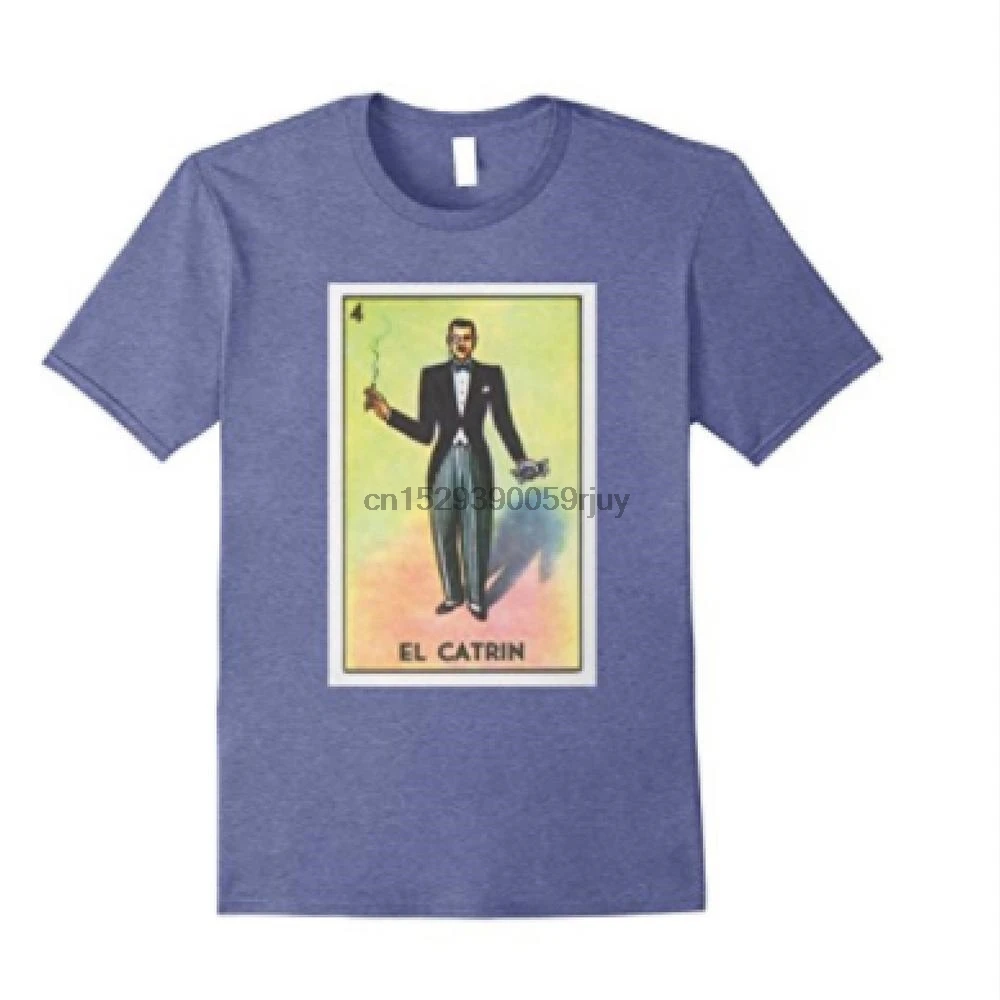 Loteria Card Themed Tee Shirt El Catrin|T-Shirts| - AliExpress