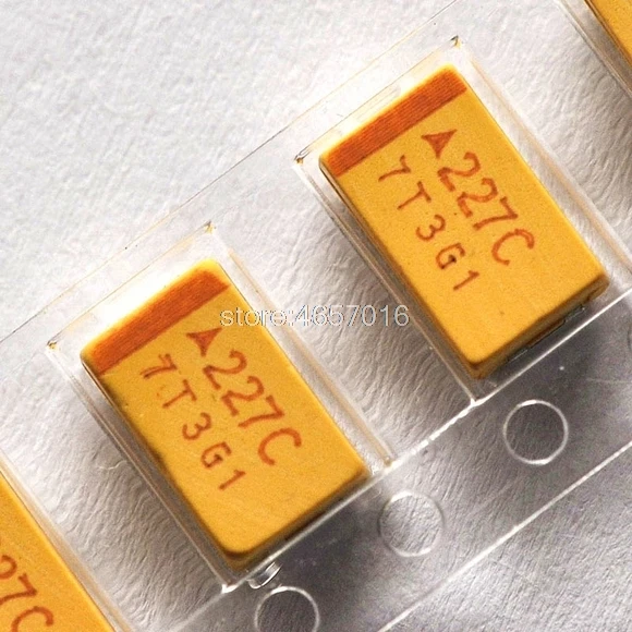 100 шт. 7343D 10V 220 мкФ 227A d-типа SMD недорогой танталовый конденсатор