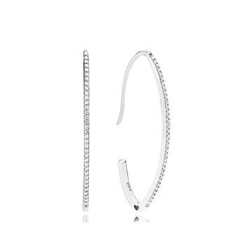

100% 925 Sterling Silver 297691CZ OVAL EARRINGS Glamour Fashion Women's Jewelry Free Shipping