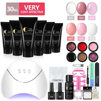 

COSCELIA Poly Gel Set With UV Gel Manicure Set 30/15ML Extension Gel Nail Art All For Manicure Nail Kit Tools For Manicure