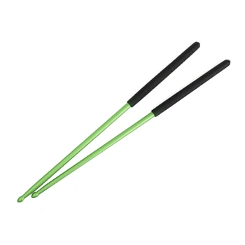 

1pair 5A Practicing Strength Drum Stick Aluminium Alloy Portable Beginner Non Slip Handle Endurance Exercises Smooth Easy Grip