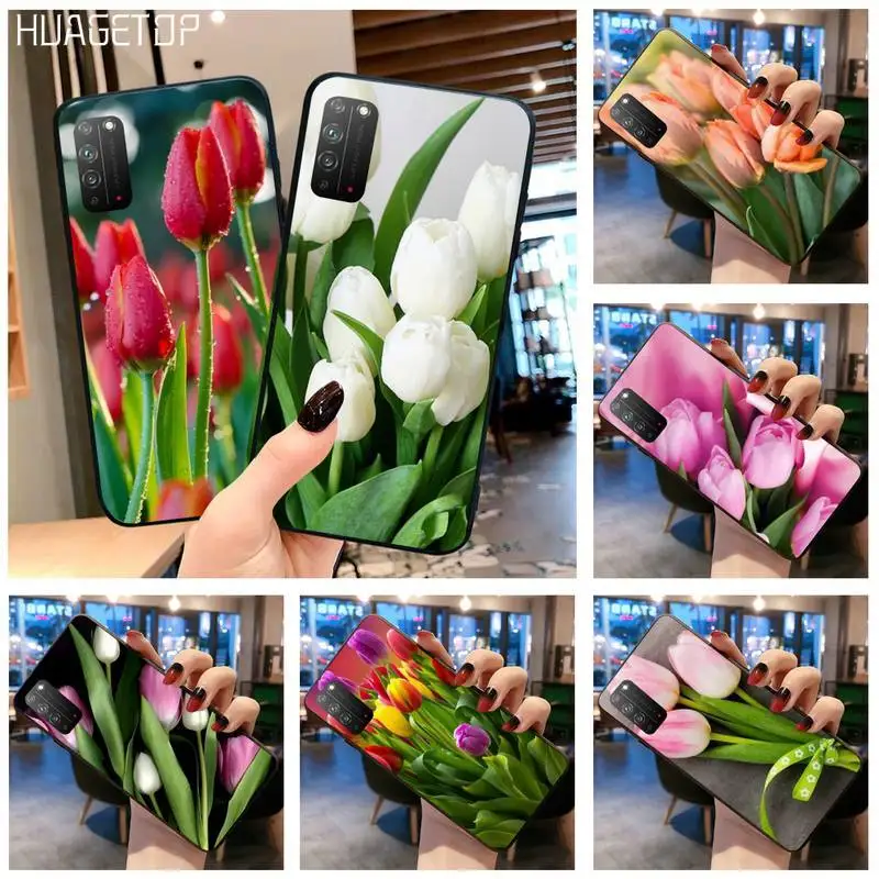 HUAGETOP тюльпаны цветок весна мягкий чехол для телефона Huawei Honor 30 20 10 9 8 8x 8c v30 Lite view