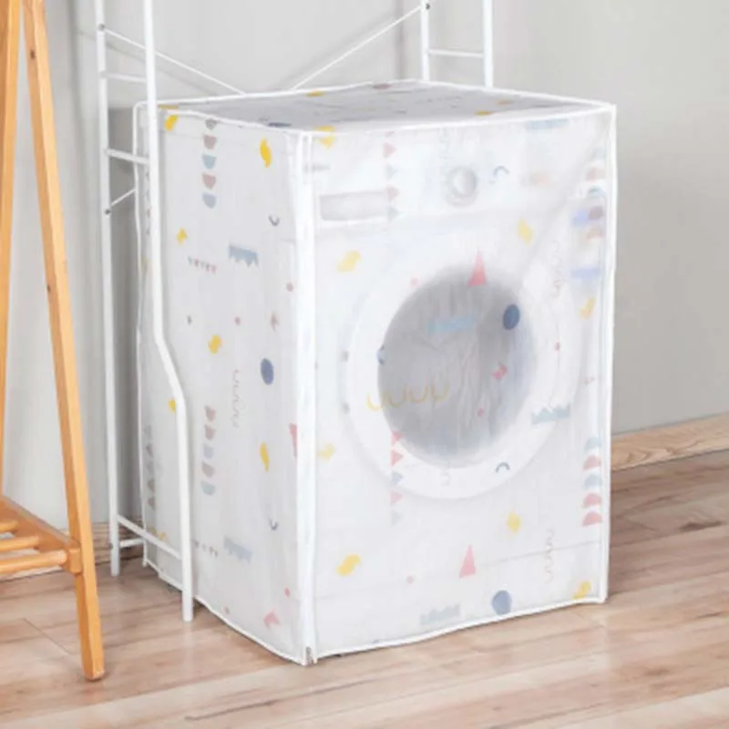 60*55*82cm PEVA Sunscreen Dust Proof Cover Washing Machine Cover Waterproof Case Wash Machine Protective Dust Jacket Front Open